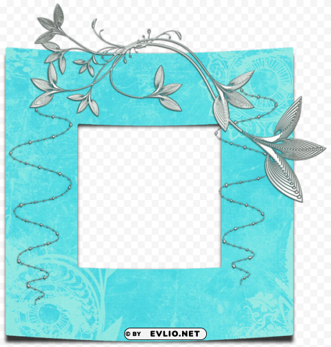 cute art transparent blueframe PNG files with alpha channel assortment