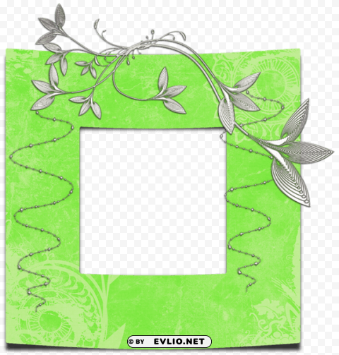 cute art transparent greenframe PNG files with alpha channel