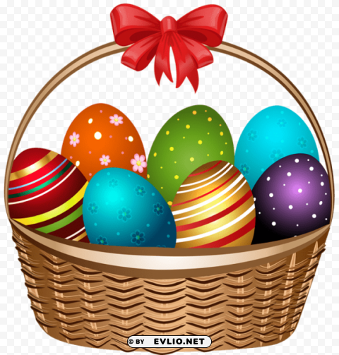 easter basket Isolated Graphic on Transparent PNG