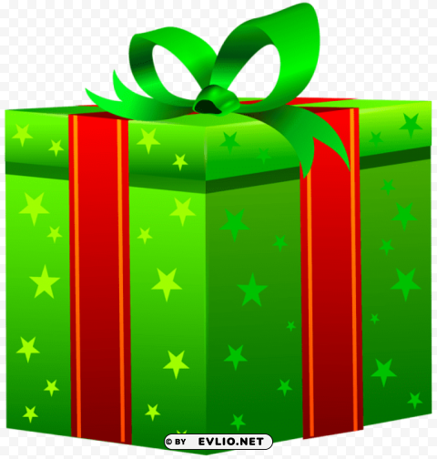 green gift box Isolated Object on HighQuality Transparent PNG