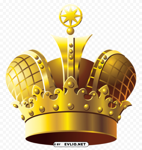 Golden Crown PNG Images With Transparent Layering