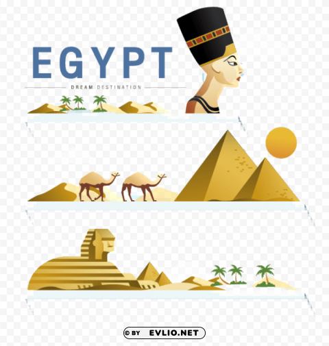 Egypt pyramids sphinx camel desert tourism travel destination PNG graphics for presentations