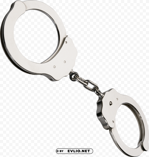 Download silver handcuffs HighQuality PNG with Transparent Isolation png images background