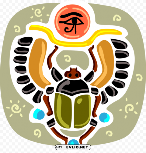 vector illustration of ancient egyptian eye of horus - symbol of christmas in egypt PNG transparent elements complete package