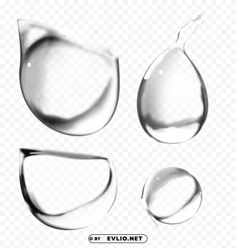 water drops PNG clipart with transparency