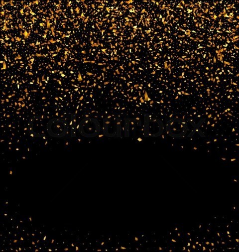 Black And Gold Glitter Background Texture PNG Image Isolated With Transparent Detail