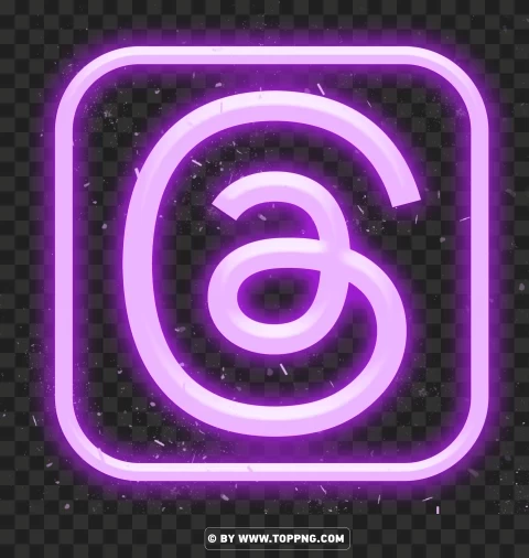 Glowing Purple Threads Neon App Icon Isolated Subject on HighResolution Transparent PNG - Image ID b8767957