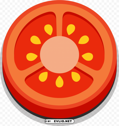 cartoon tomato slice Transparent PNG Isolated Element