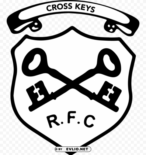 PNG image of cross keys rfc rugby logo Transparent PNG Illustration with Isolation with a clear background - Image ID 9be900e3