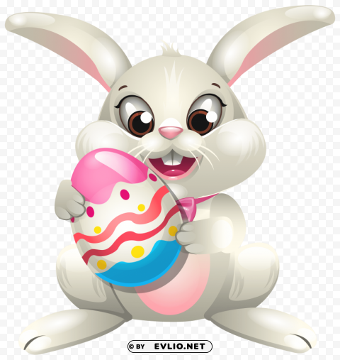 easter bunny whit egg Transparent PNG artworks for creativity