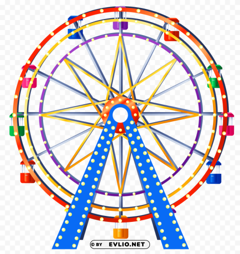 Ferris Wheel Transparent PNG Isolated Graphic With Clarity