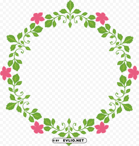 floral round frame Transparent PNG images complete library
