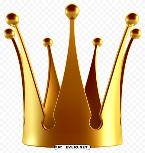 Transparent Background PNG of golden crown PNG graphics with transparency - Image ID fac8388b