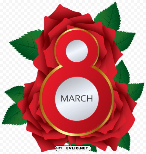 march 8 red roses PNG transparent backgrounds