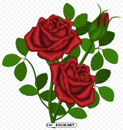 PNG image of red roses Isolated Artwork with Clear Background in PNG with a clear background - Image ID e294b944