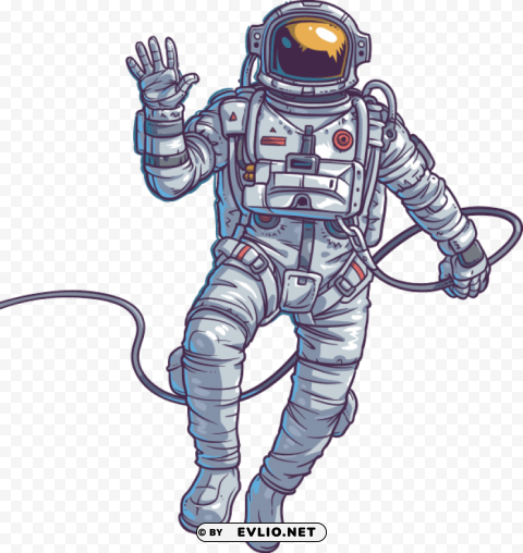 astronaut Isolated Element with Clear PNG Background