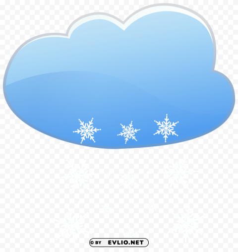 cloud and snow weather icon Free PNG file