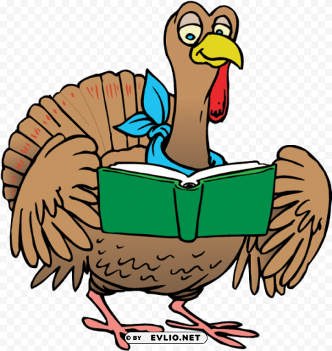 turkey reading a book High-quality transparent PNG images