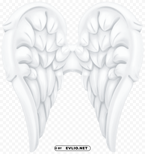 white angel wings Clear PNG file