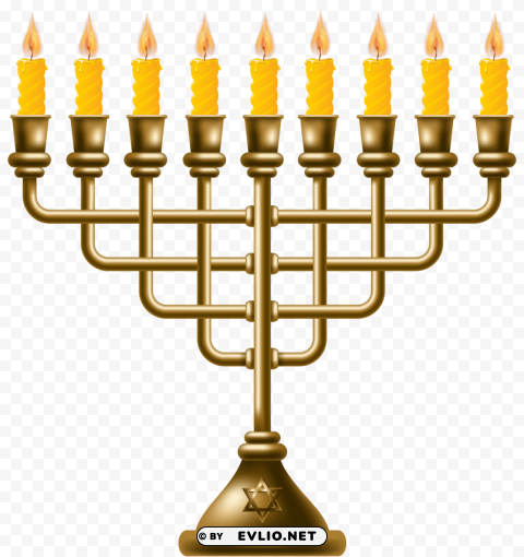 golden menorah PNG with no registration needed clipart png photo - 0f2e079b