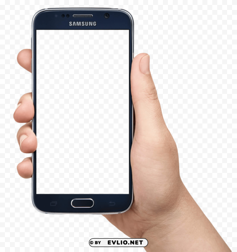 Hand Holding Smartphone PNG with no background for free