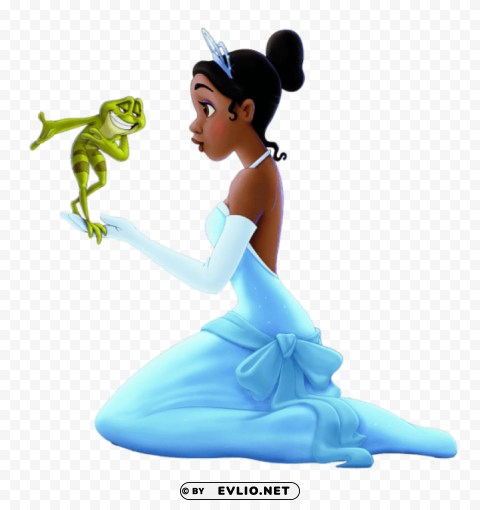 princess tiana and frog PNG Graphic Isolated with Clarity