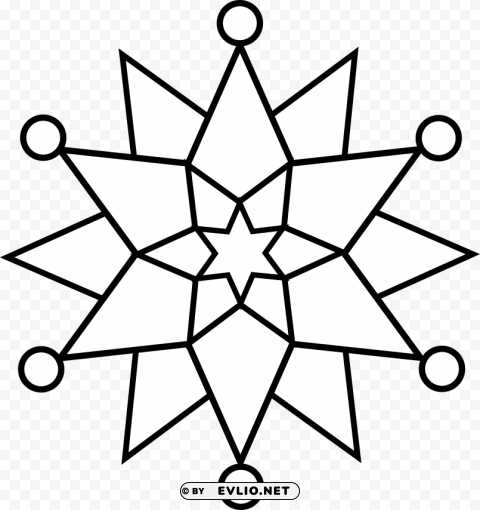 simple snowflakes colouring pages PNG transparent graphics for download
