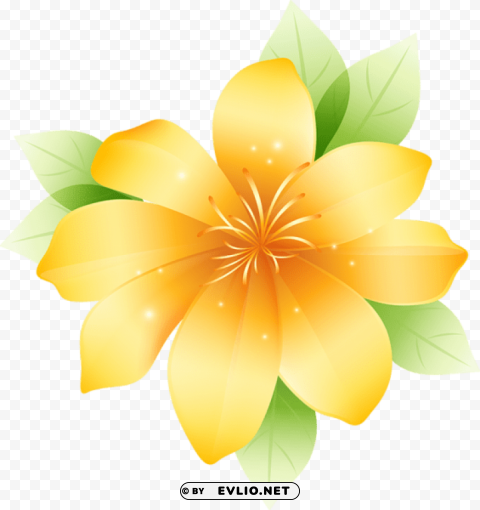 yellow large flower ClearCut Background PNG Isolated Subject