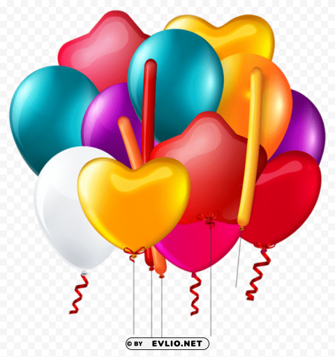 balloons bunch transparent PNG Image Isolated with Clear Transparency