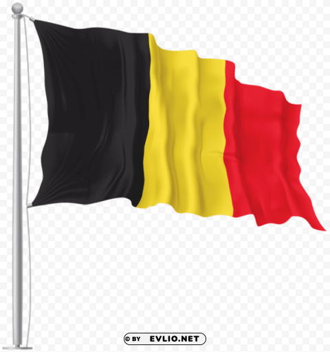 belgium waving flag Isolated Item with Clear Background PNG