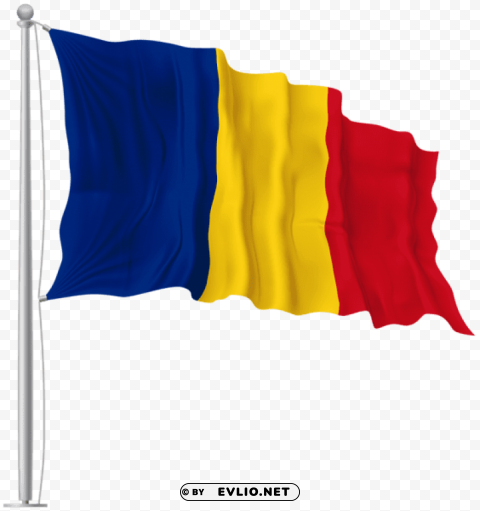 chad waving flag PNG Image with Isolated Subject