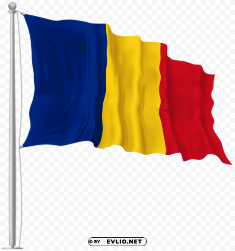 Chad Waving Flag PNG Image With Isolated Subject