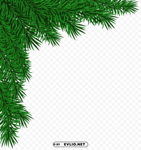 christmas pine corner PNG Image with Transparent Isolated Graphic