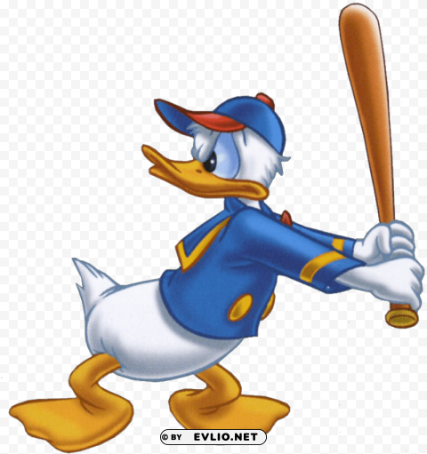 donald duck playing Transparent Background PNG Isolated Design