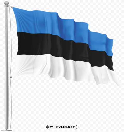 estonia waving flag PNG for educational use