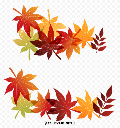 fall leaves decoration PNG images with transparent space