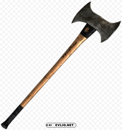 Transparent Background PNG of Double Headed Axe in - Image ID c3bebff1 Transparent Background PNG Object Isolation - Image ID c3bebff1
