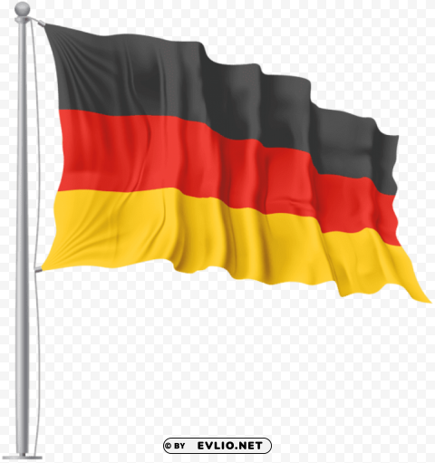 germany waving flag Isolated Item in Transparent PNG Format