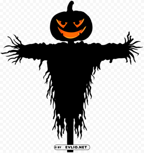 halloween scarecrow ClearCut Background Isolated PNG Art