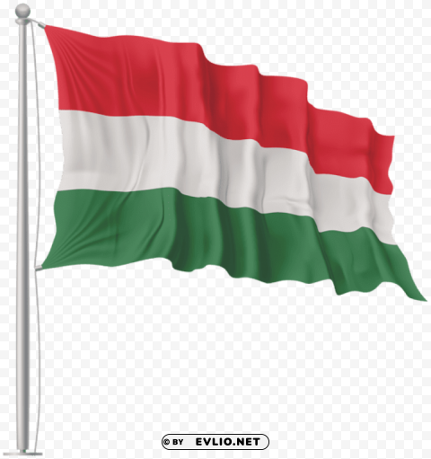 hungary waving flag PNG files with no background wide assortment