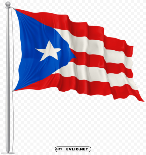 puerto r waving flag PNG Image Isolated with Clear Transparency