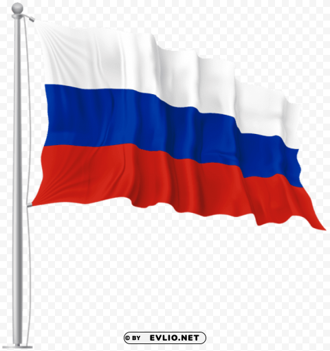russia waving flag Isolated Subject with Transparent PNG