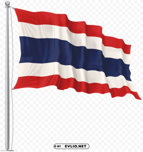 Thailand Waving Flag PNG Transparent Designs For Projects