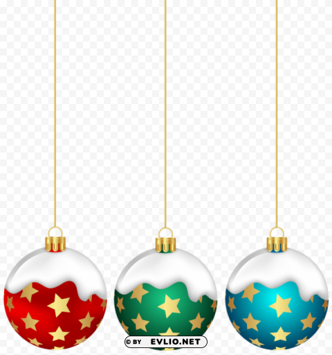 christmas balls with stars HighResolution PNG Isolated Illustration