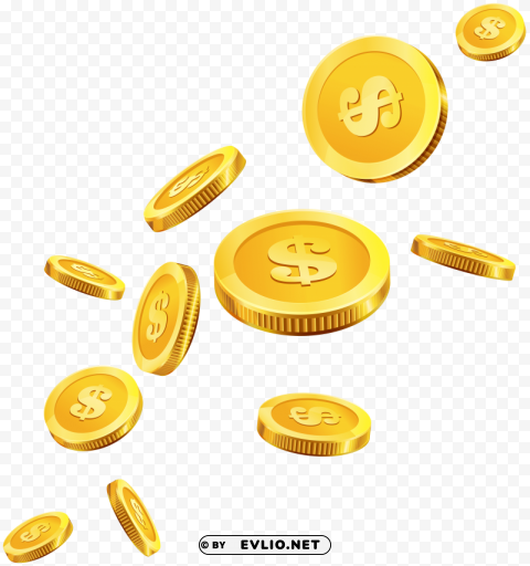coins gold PNG Image with Isolated Graphic