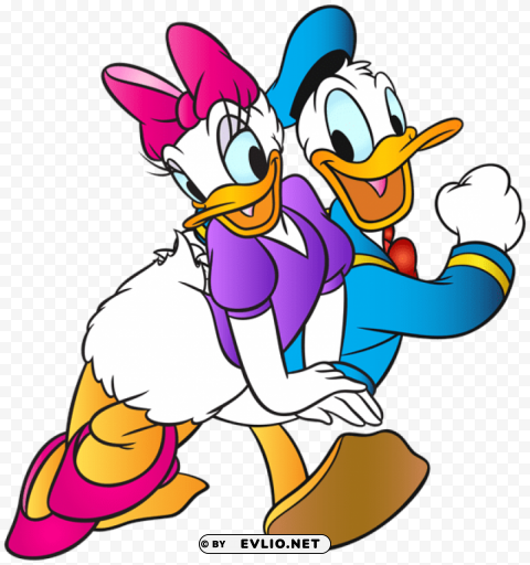 daisy and donald duck Transparent PNG Isolated Object Design clipart png photo - 56ae5a44