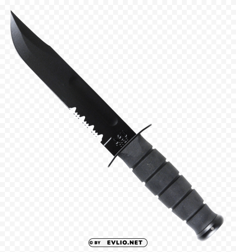 Military Knife Clear Background Isolated PNG Object