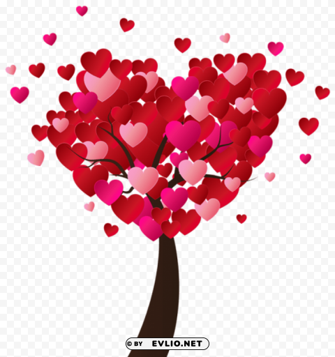 Valentines Day Heart Tree Clip-art PNG Transparent Artwork