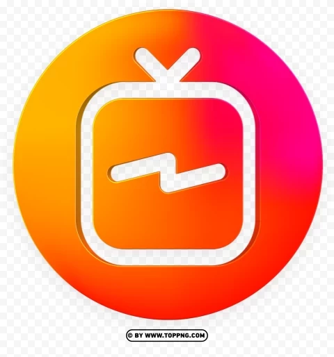 3d Circle Ig Tv Instagram Tv Logo Hd Isolated Character In Clear Transparent PNG