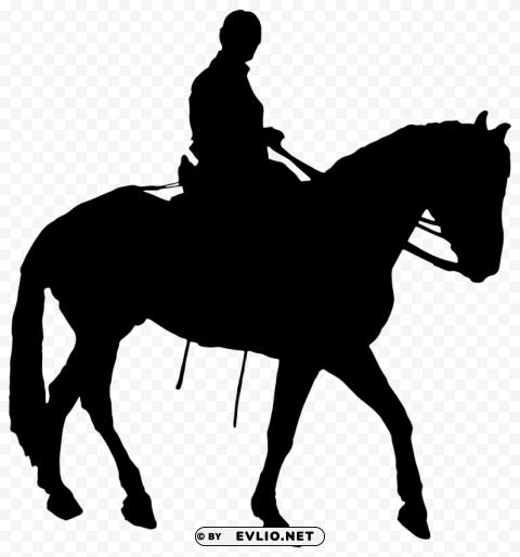 cowboy rider silhouette Transparent PNG Isolated Illustration clipart png photo - 6b17cc1d